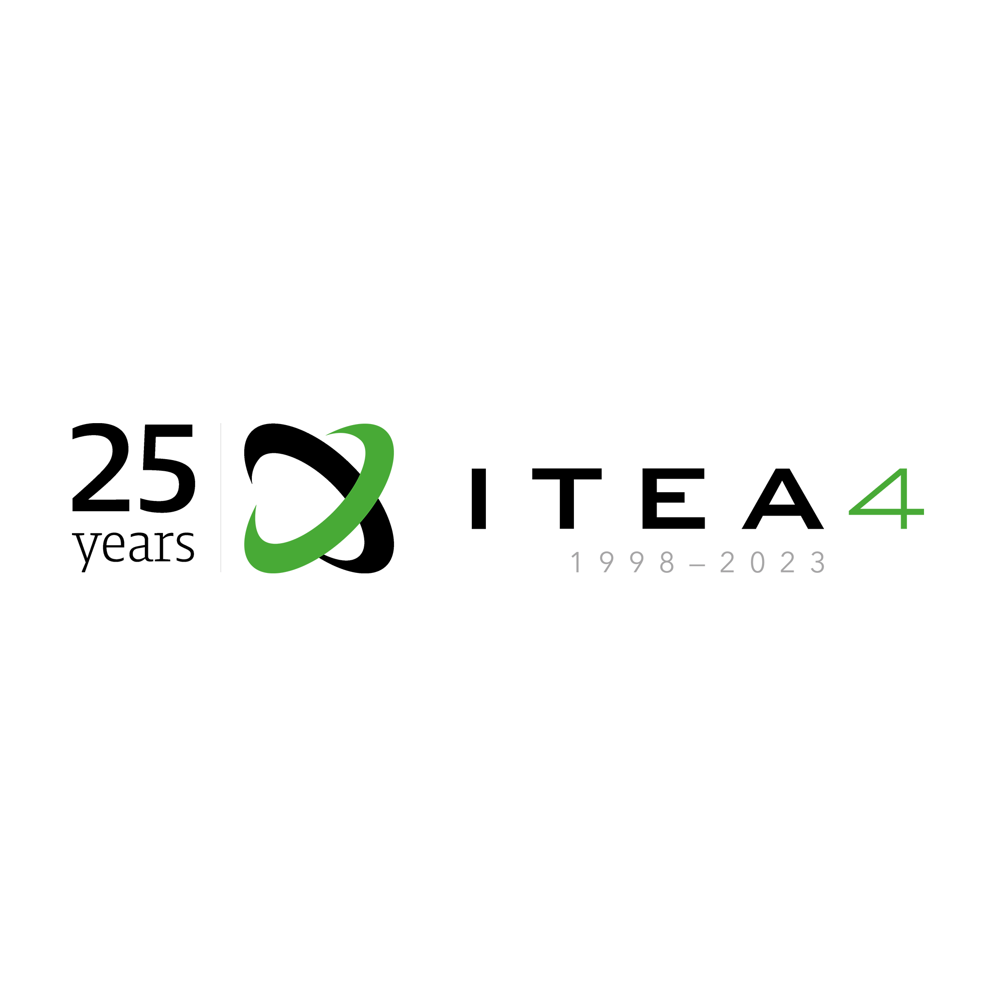 25 years anniversary ITEA logo in green and black